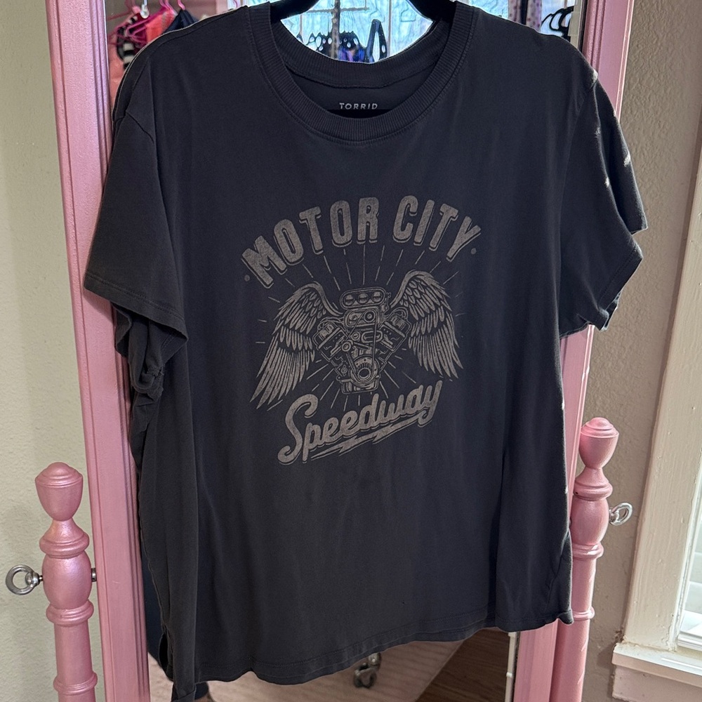 Torrid Charcoal Motor City Graphic Tee